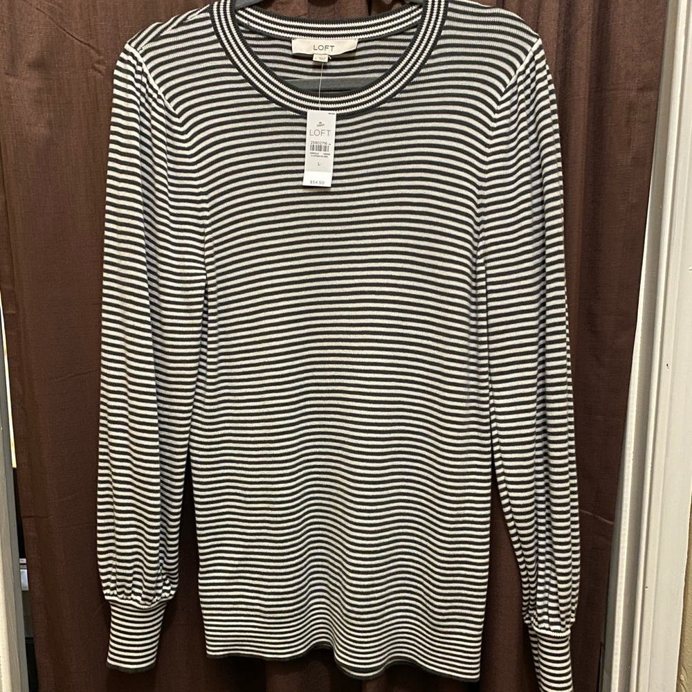 NWT LOFT Striped Sweater
